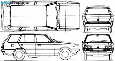 Hyundai Pony Estate Wagon blueprint