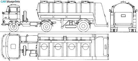 1973 IFA W50 Tank Truck blueprint