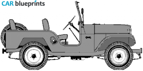 1954 IKA Jeep CJ-5 SUV blueprint