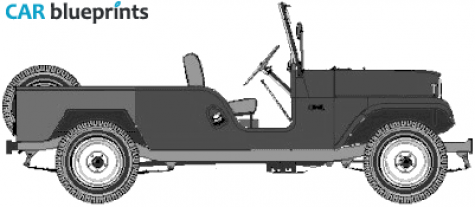 1955 IKA Jeep CJ-6 SUV blueprint