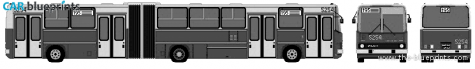 2003 Ikarus 280.37 Bus blueprint