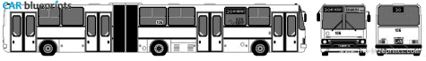 2002 Ikarus 280.70E Bus blueprint