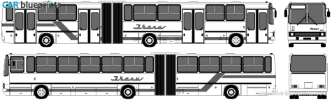 2003 Ikarus 283.01 Bus blueprint