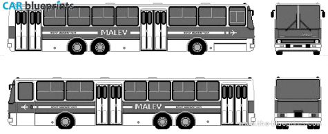 2003 Ikarus 290 Bus blueprint