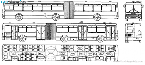 2002 Ikarus 435.05 Bus blueprint