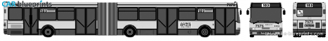 2004 Ikarus 435.05 Bus blueprint