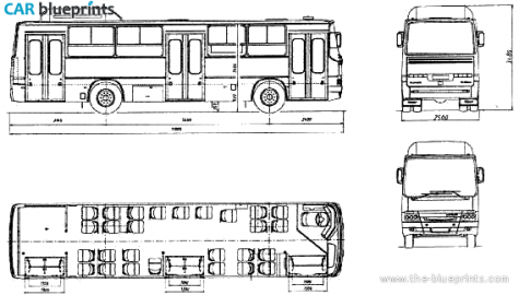 Ikarus C60 Bus blueprint