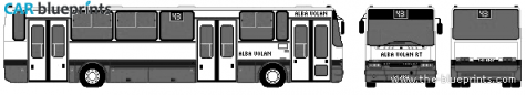 2003 Ikarus C63 Bus blueprint