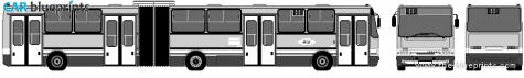 2003 Ikarus C80 Bus blueprint