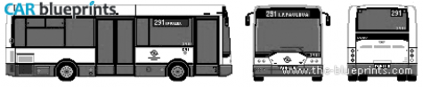 2003 Ikarus AEG E91 Bus blueprint