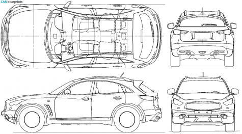 2010 Infiniti FX50 SUV blueprint