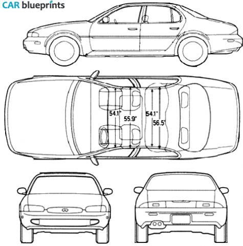 1994 Infiniti J30 Sedan blueprint