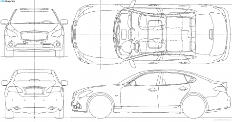 2010 Infiniti M45 Sedan blueprint