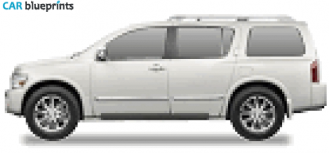 2008 Infiniti QX56 SUV blueprint