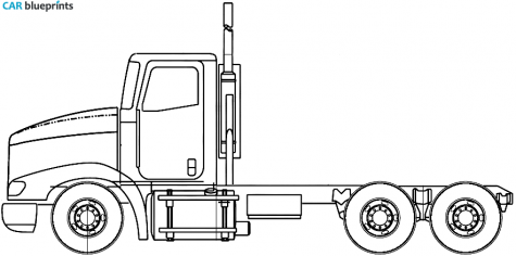 2005 International 9200i Truck blueprint