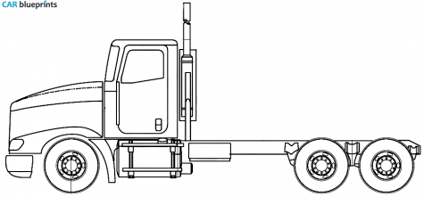 2005 International 9400i Truck blueprint