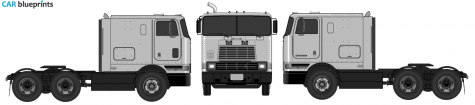 1981 International 9800 Truck blueprint