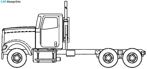 2005 International 9900i Truck blueprint