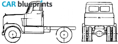 1960 International D-405 Truck blueprint