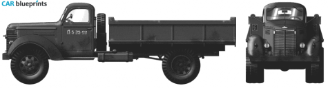 International KR-11 5 ton 4x2 Truck blueprint