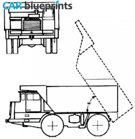 International Pay Hauler 350 Truck blueprint