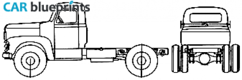 1953 International R-220 Truck blueprint