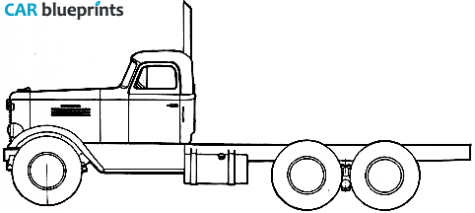 1950 International RDF-405 Truck blueprint