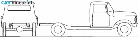 1969 International 1200C Truck blueprint