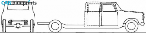 1969 International 1200D Truck blueprint