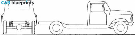 1966 International 1300A 4x4 Truck blueprint