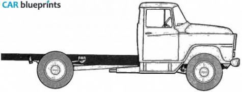 1959 International B-140 4x4 Truck blueprint