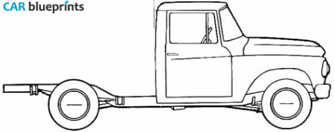 1961 International C-120 4x4 Truck blueprint