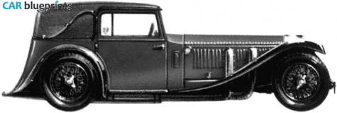 1933 Invicta S Type 4.5 Litre FHC Coupe blueprint