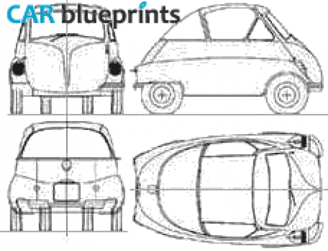 1952 Iso Rivolta Isetta Coupe blueprint