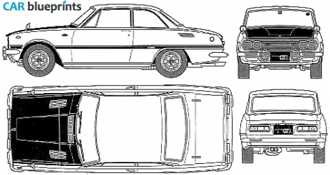 1969 Isuzu Bellett 1600GT-R Sedan blueprint