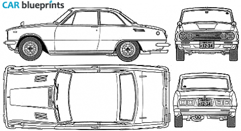 1968 Isuzu Bellett 1800GT Sedan blueprint