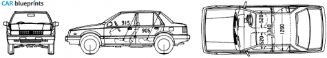 1988 Isuzu Gemini Sedan blueprint