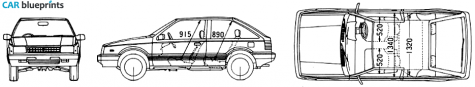 1988 Isuzu Gemini FF Hatchback blueprint