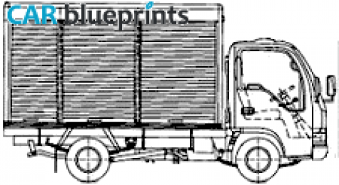 2006 Isuzu NHR Truck blueprint