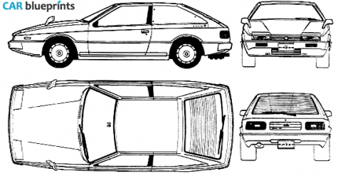 1981 Isuzu Piazza XE Hatchback blueprint