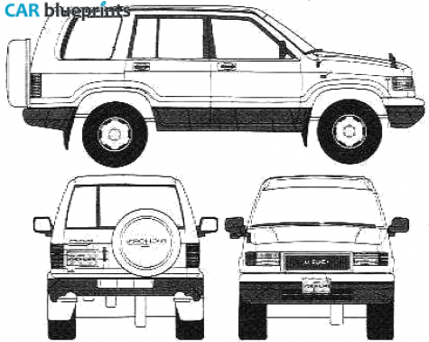 1995 Isuzu Trooper LWB SUV blueprint