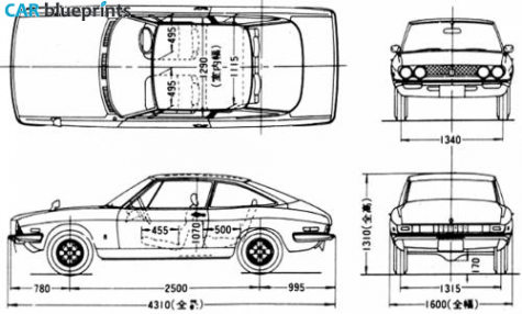 1968 Isuzu 117 Coupe blueprint