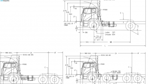 Iveco Acco 2350G Agitator Truck blueprint