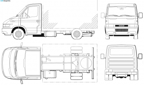 2000 Iveco Daily 50C14 Cab Chassis Truck blueprint