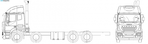 2002 Iveco Stralis AT10 8x4 Truck blueprint