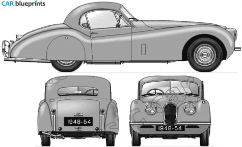 1948 Jaguar 120 Fixed Head Coupe blueprint