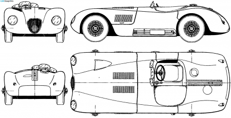 1951 Jaguar C-Type Cabriolet blueprint