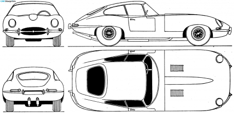 1961 Jaguar E-Type Coupe blueprint