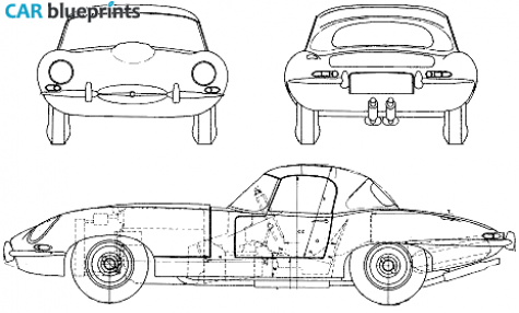 1977 Jaguar E-Type Coupe blueprint