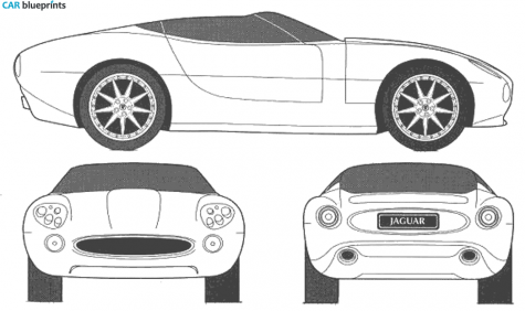 2002 Jaguar F-type Coupe blueprint